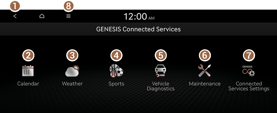 On the All Menus screen, press Connected Services